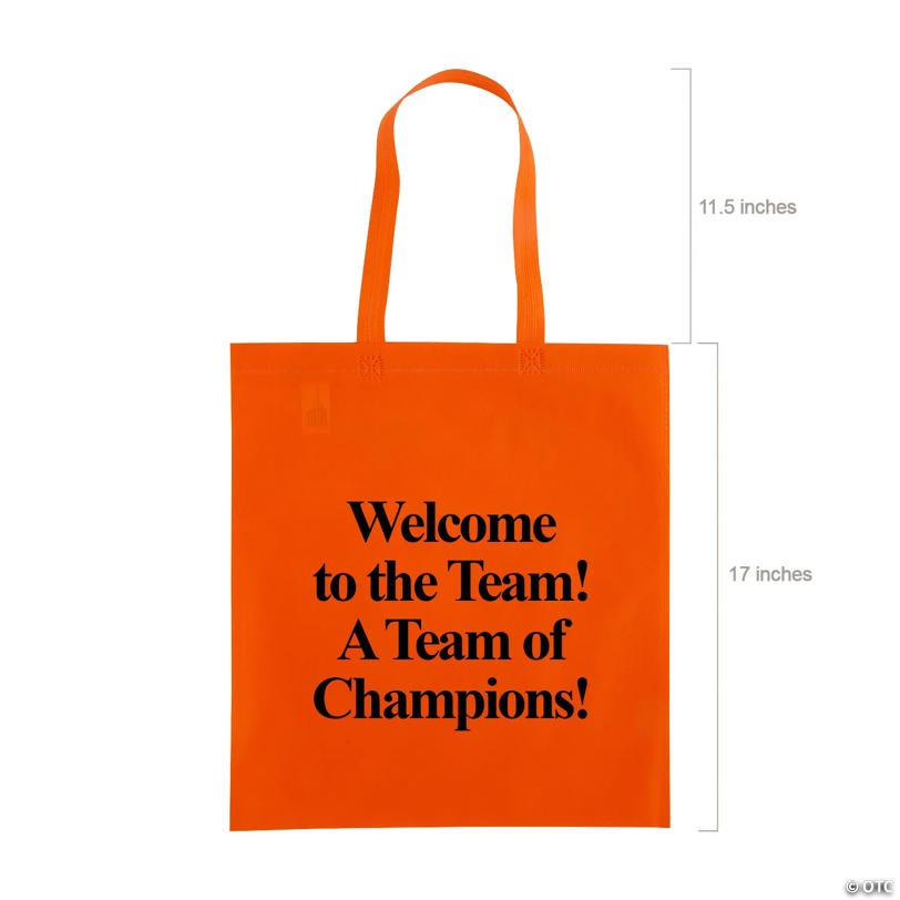 14 1/2" x 15 1/2" Personalized Large Bright Color Nonwoven Tote Bags - 48 Pc.