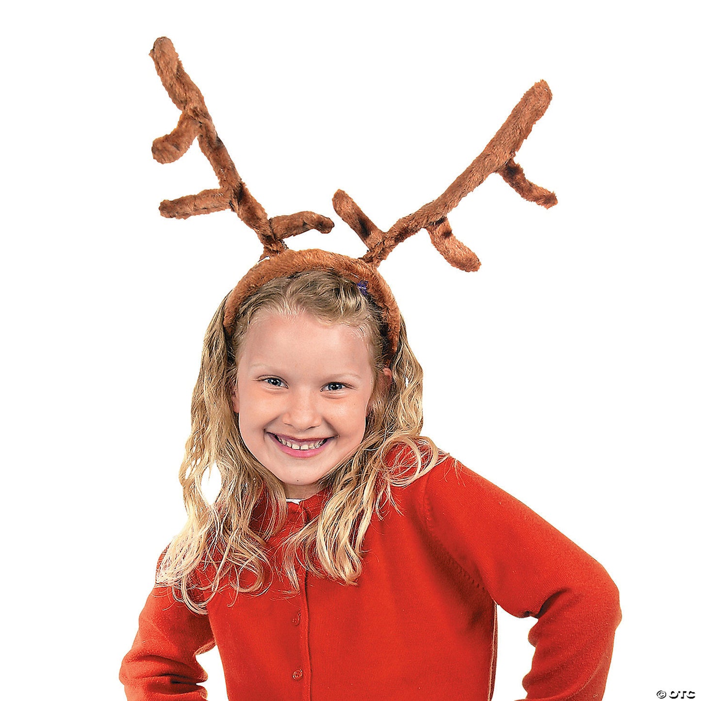 15" Stuffed Fuzzy Reindeer Antler Plastic Headbands - 12 Pc. | USA Decoration®