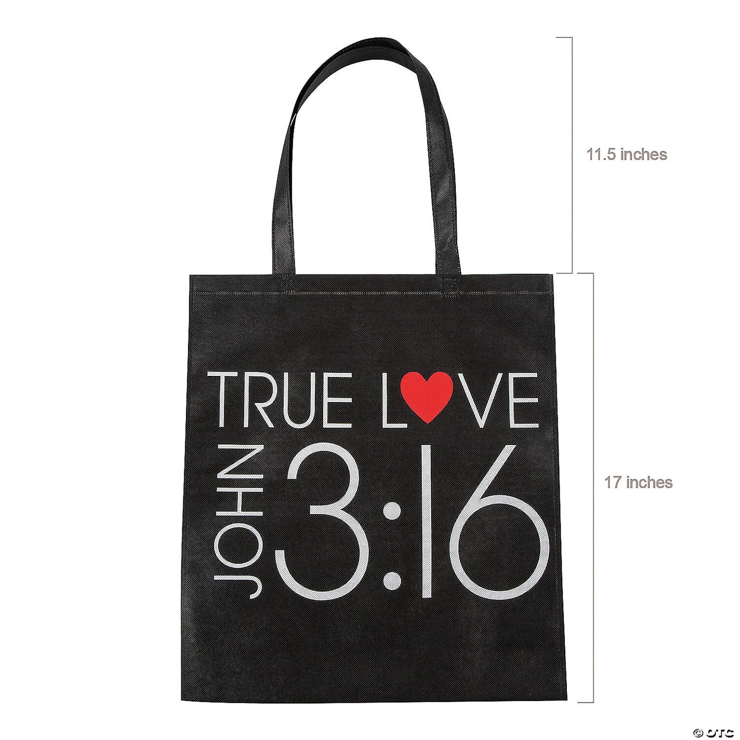 15" x 17" Bulk 48 Pc. Large John 3:16 Nonwoven Tote Bags