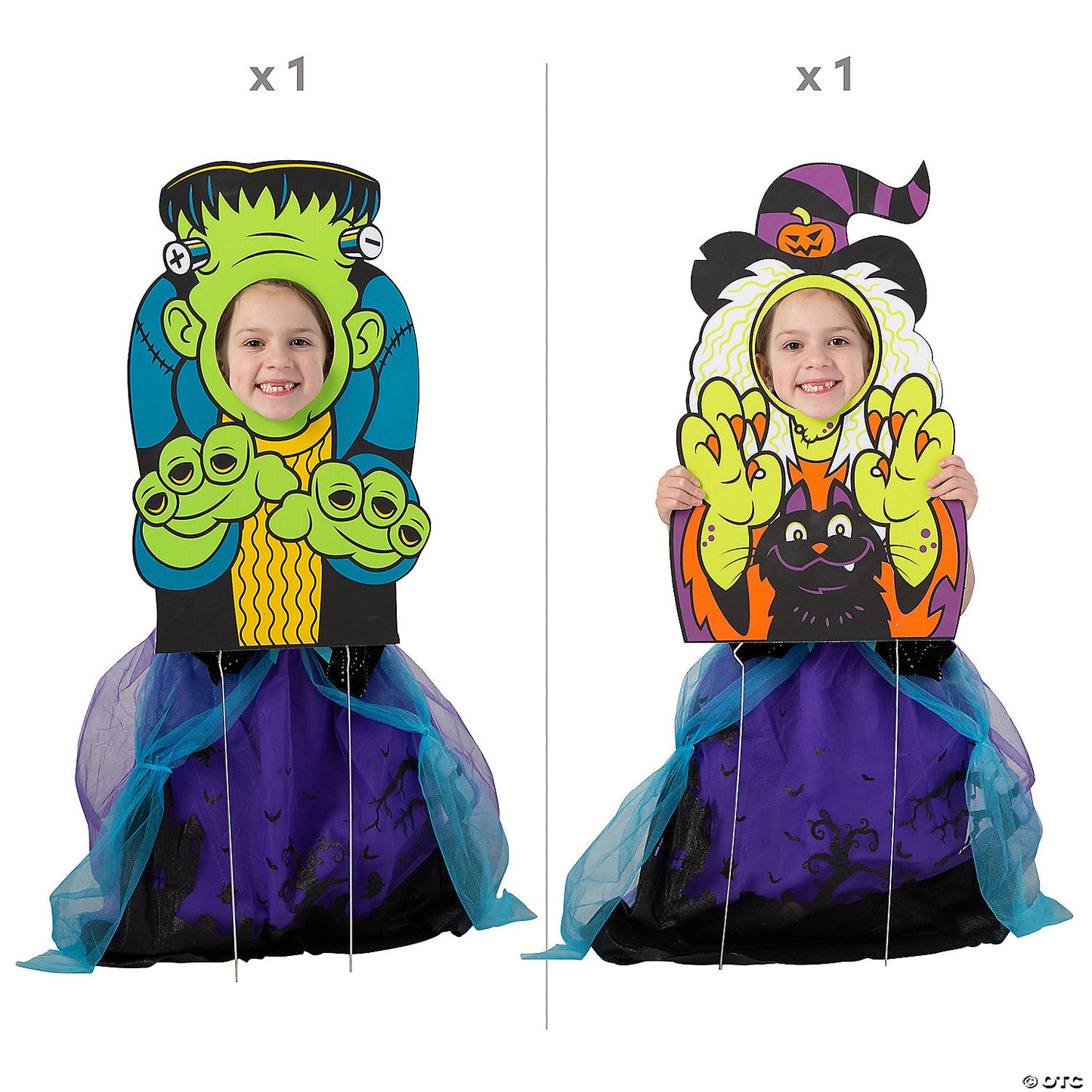 15" x 24" Halloween Faces Yard Sign Kit - 2 Pc. | USA Decoration®