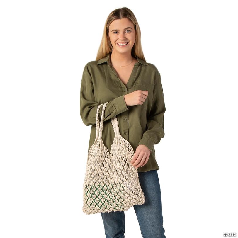 15 3/4" x 20 3/4" Large Macrame Handbag