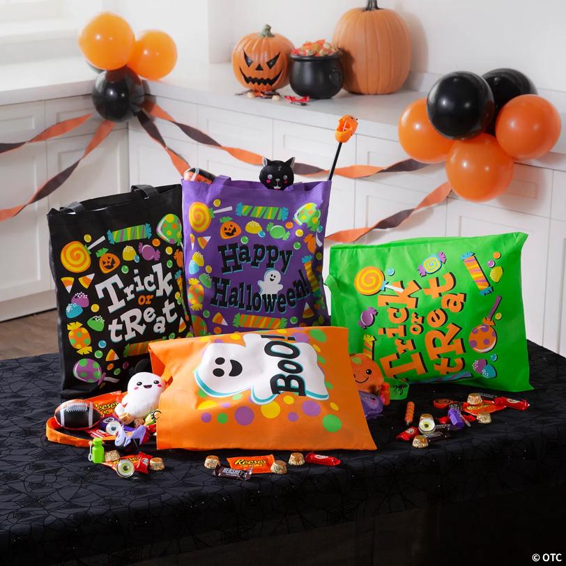 15" x 16 1/2" Large Trick-or-Treat Nonwoven Tote Bags - 12 Pc.