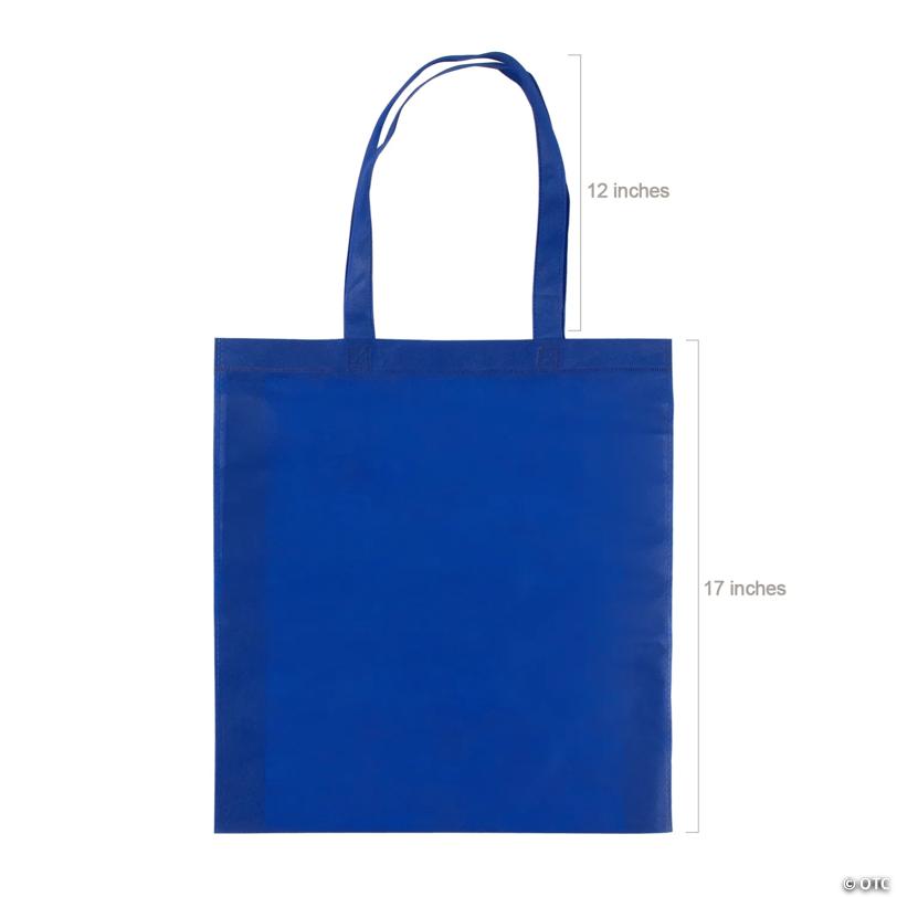 15" x 17" Bulk 48 Pc. Large Blue Nonwoven Tote Bags