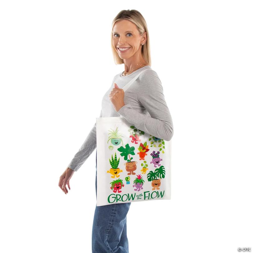 15" x 17" Large House Plant Grow with the Flow Nonwoven Tote Bags - 12 Pc.