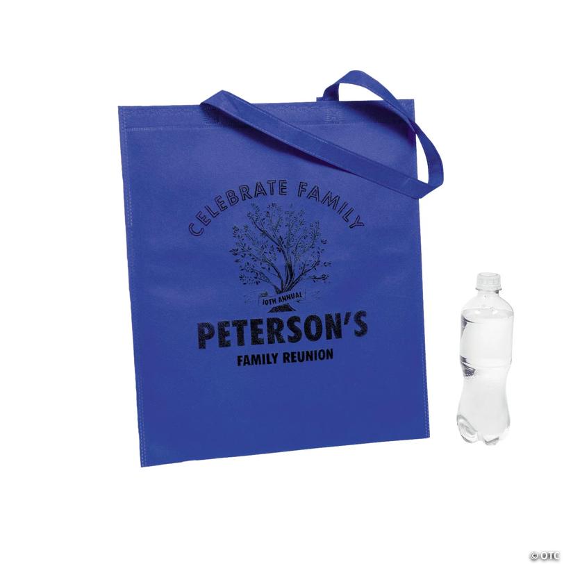 15" x 17" Personalized Large Family Tree Nonwoven Tote Bags - 48 Pc.