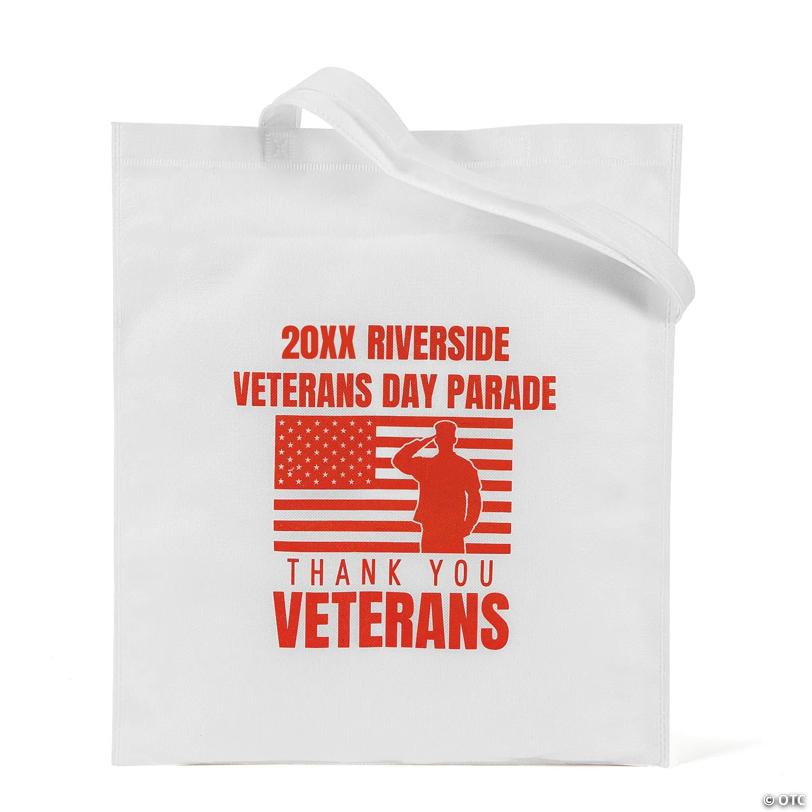 15" x 17" Personalized Large Veteran Totes - 48 Pc.