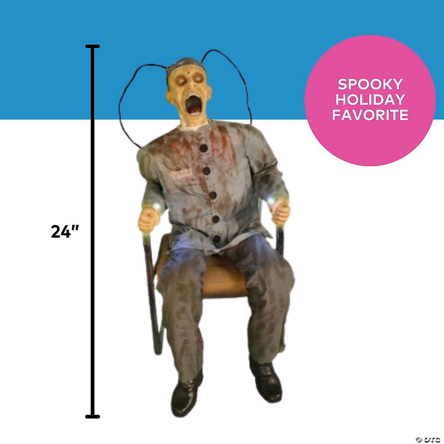 16" x 24" x 16" Animated Death Row Inmate Lights Sounds Prop | USA Decoration®