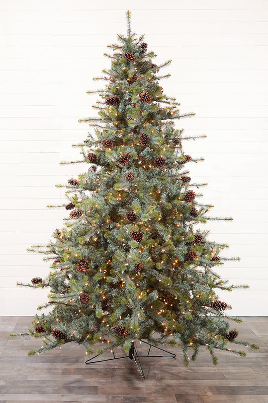 9 Foot Mammoth Pine Christmas Tree with Warm White Lights