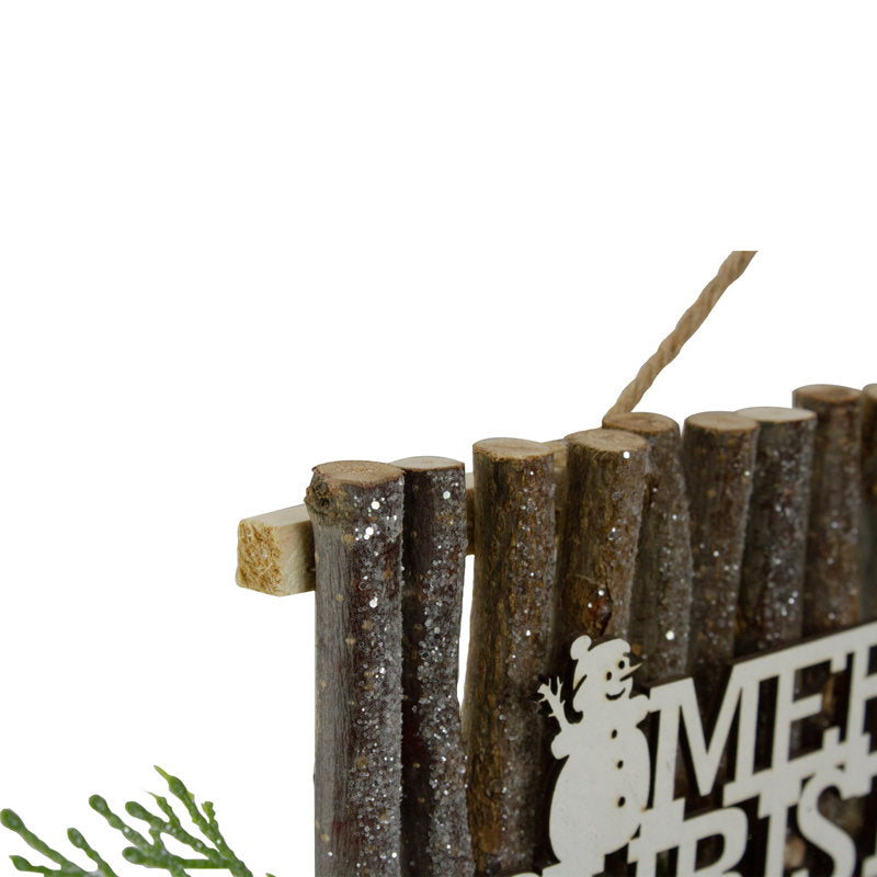 16" Rustic "Merry Christmas" Wall Sign
