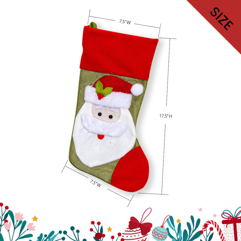 17.5" Jute Christmas Stockings, Set of 3
