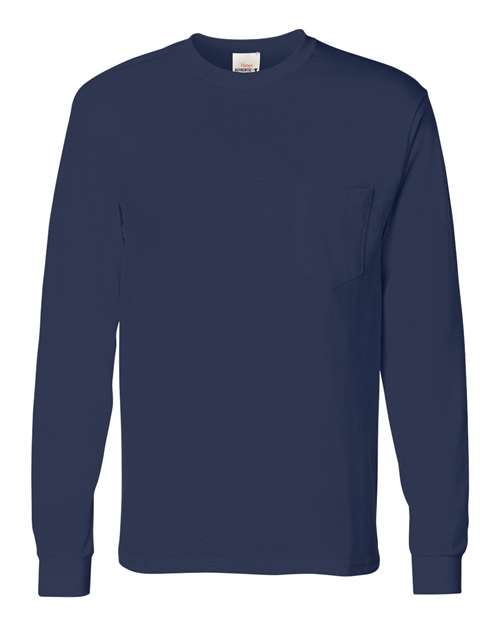 Authentic Long Sleeve Pocket T-Shirt | USA Decoration