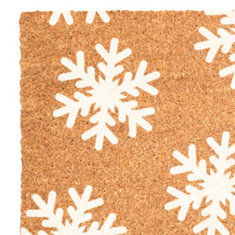 17" X 29" Christmas Snowflake Outdoor Coir Door Mat
