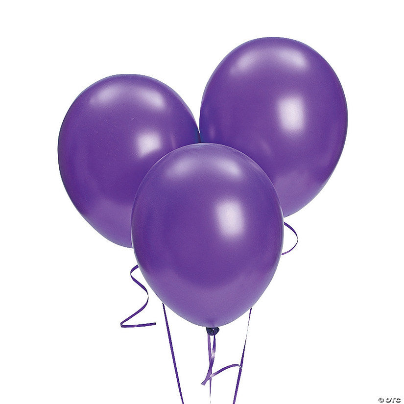Bulk 144 Pc. Purple Metallic 11" Latex Balloons | USA Decoration®
