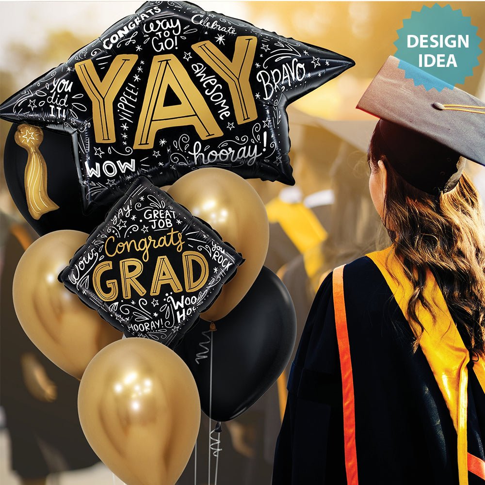 Graduation Foil Balloon Congrats Grad Words