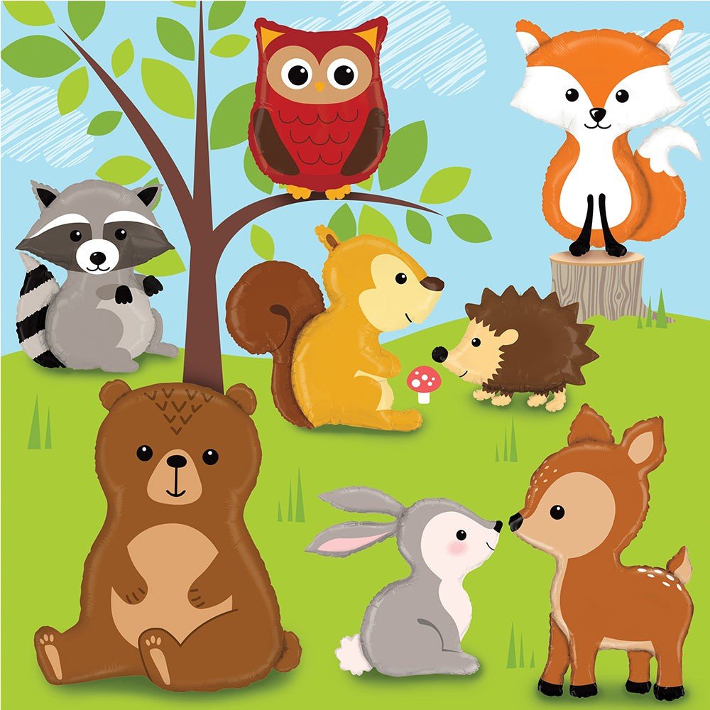 Foil Balloon Woodland Birthday Party