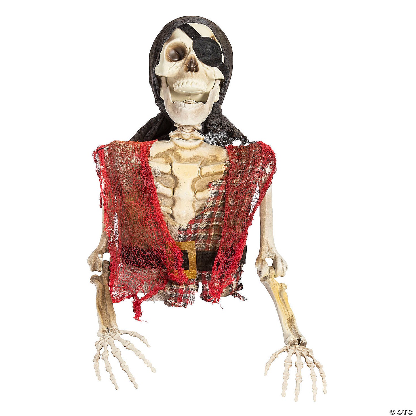 18" Skeleton Pirate Groundbreaker Plastic Halloween Decoration | USA Decoration®