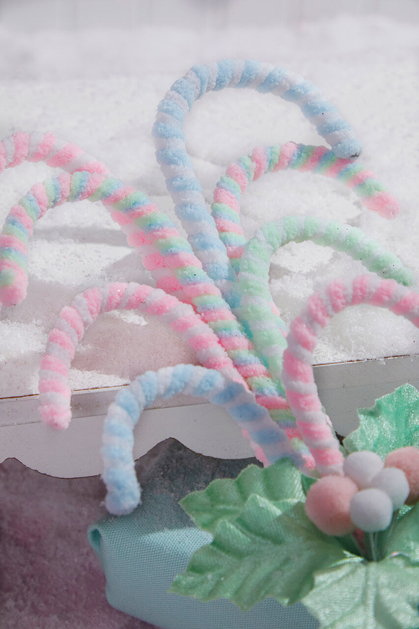 13.5” Pastel Candy Cane Bundle Spray