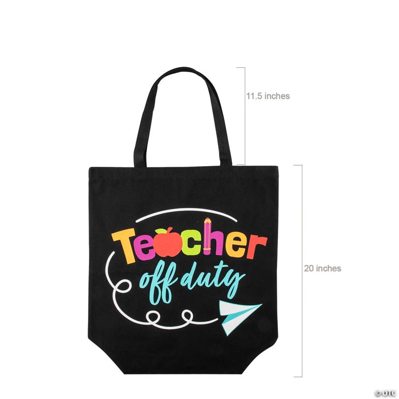 18" x 20" Large Teacher Off Duty Polyester Tote Bag