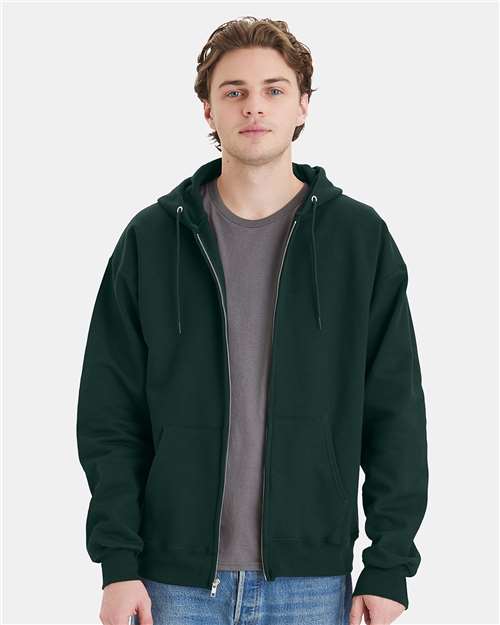 Ultimate Cotton® Full-Zip Hooded Sweatshirt | USA Decoration