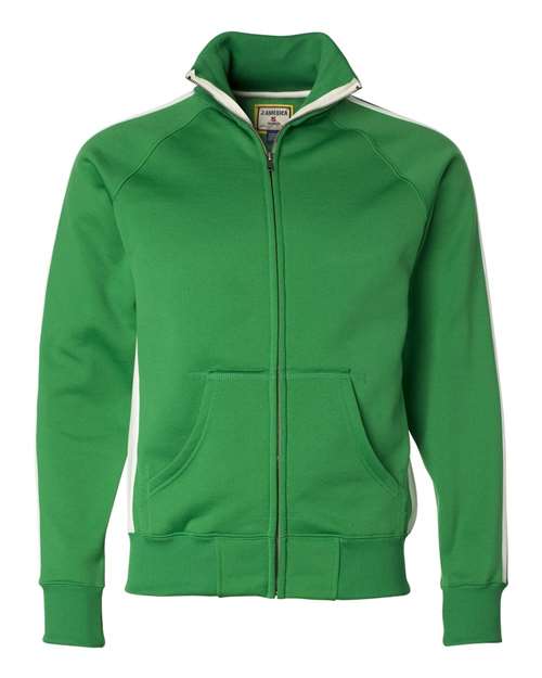 Vintage Polyester Fleece Track Jacket | USA Decoration
