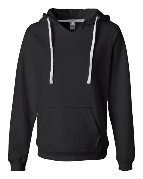 Women's Sueded V-Neck Hooded Sweatshirt | USA Decoration