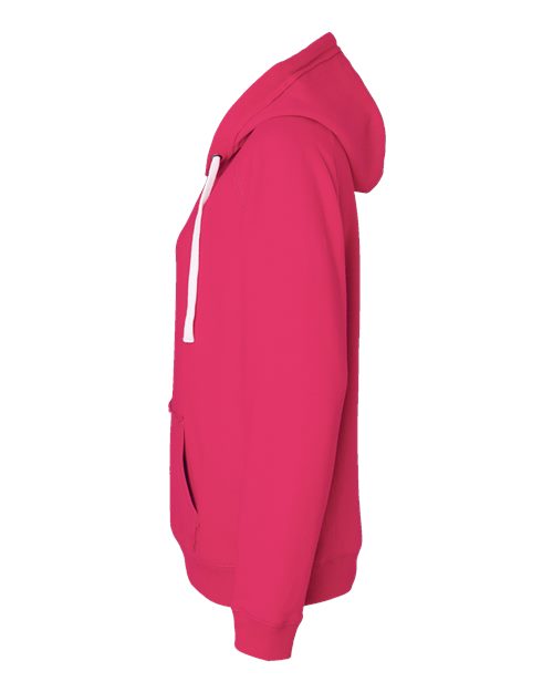 Women's Sueded V-Neck Hooded Sweatshirt | USA Decoration