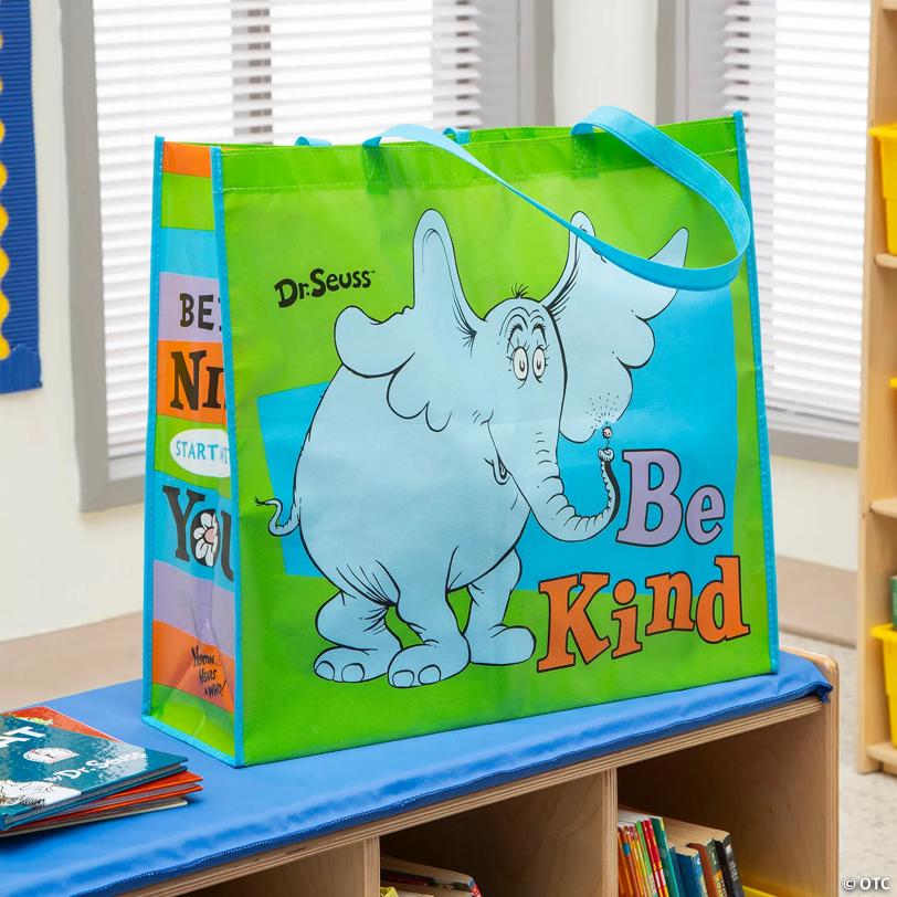 19" x 17 1/2" Large Dr. Seuss™ Horton Be Kind Laminated Nonwoven Shopper Tote Bag