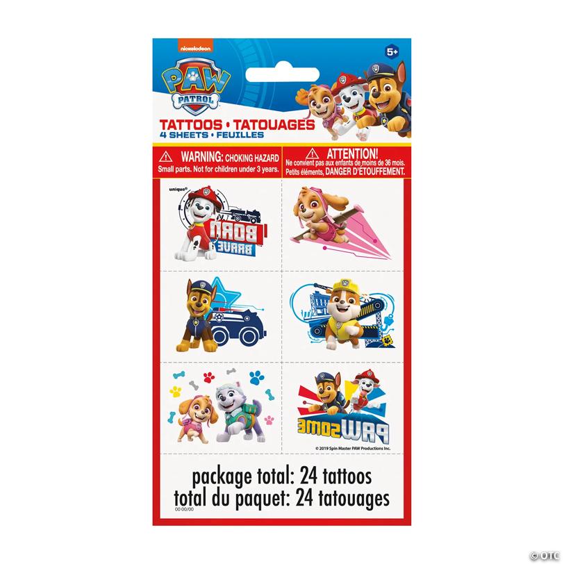 1 1/2" Paw Patrol™ Character Temporary Tattoos – 24 Pc.