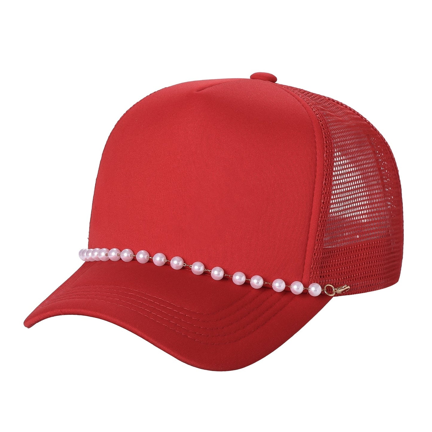 Pearl Mesh Back Polyester Hat