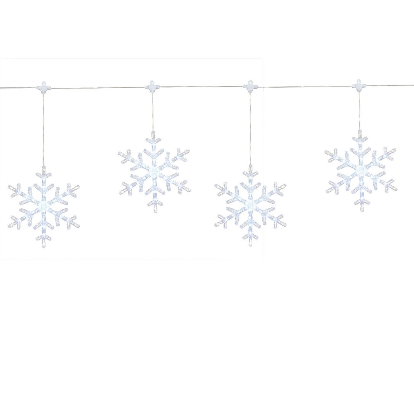 Member's Mark 10ct LED Snowflake Lights, 18' Lighted Length | USA Decoration®