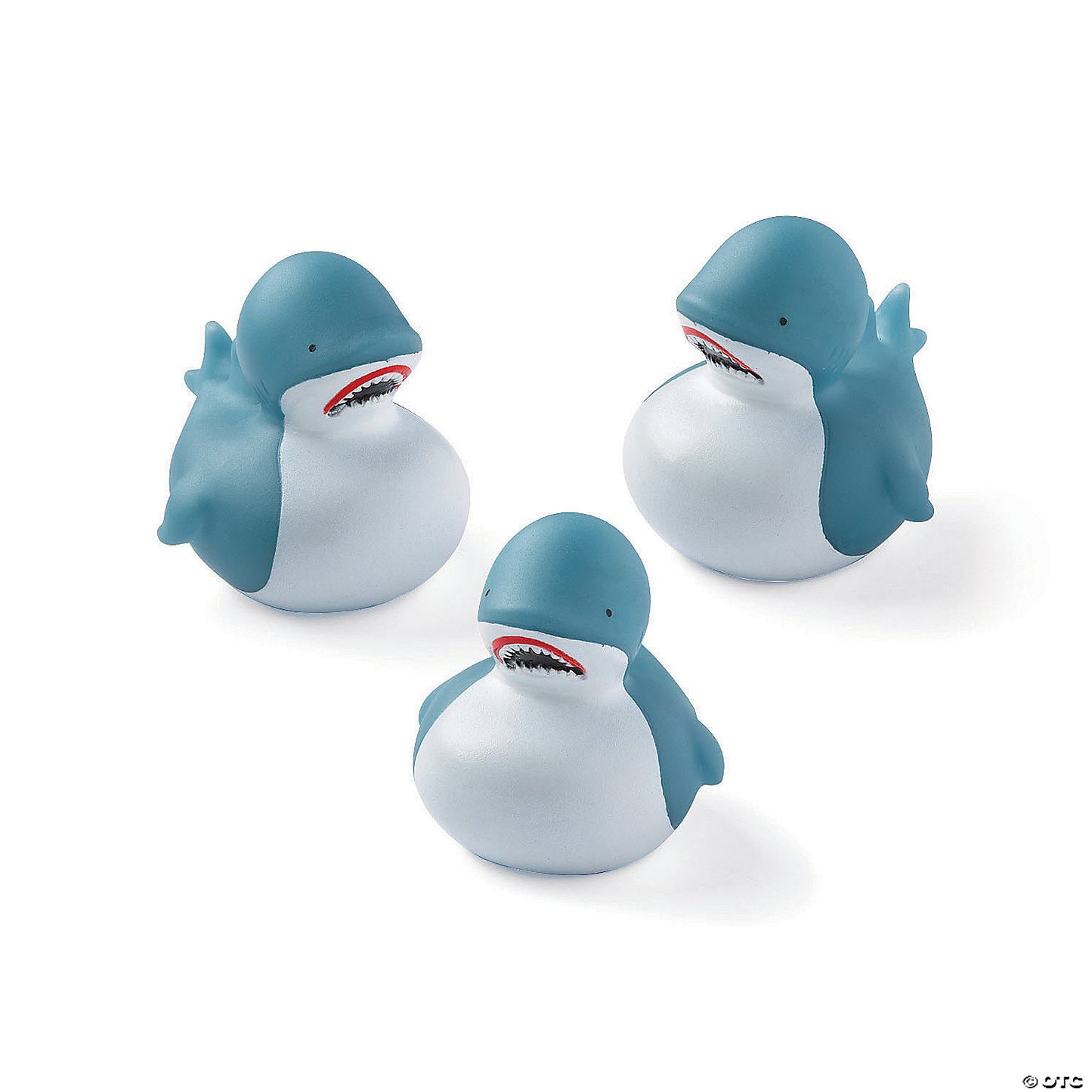 2" Classic Great White Shark Rubber Ducks - 12 Pc.