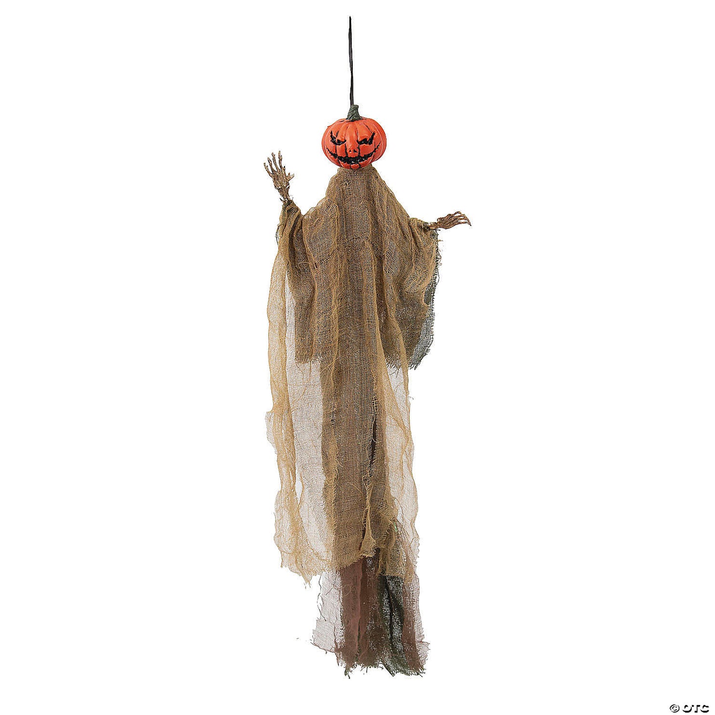 2 Ft. Hanging Green Pumpkin Man Halloween Decoration | USA Decoration®