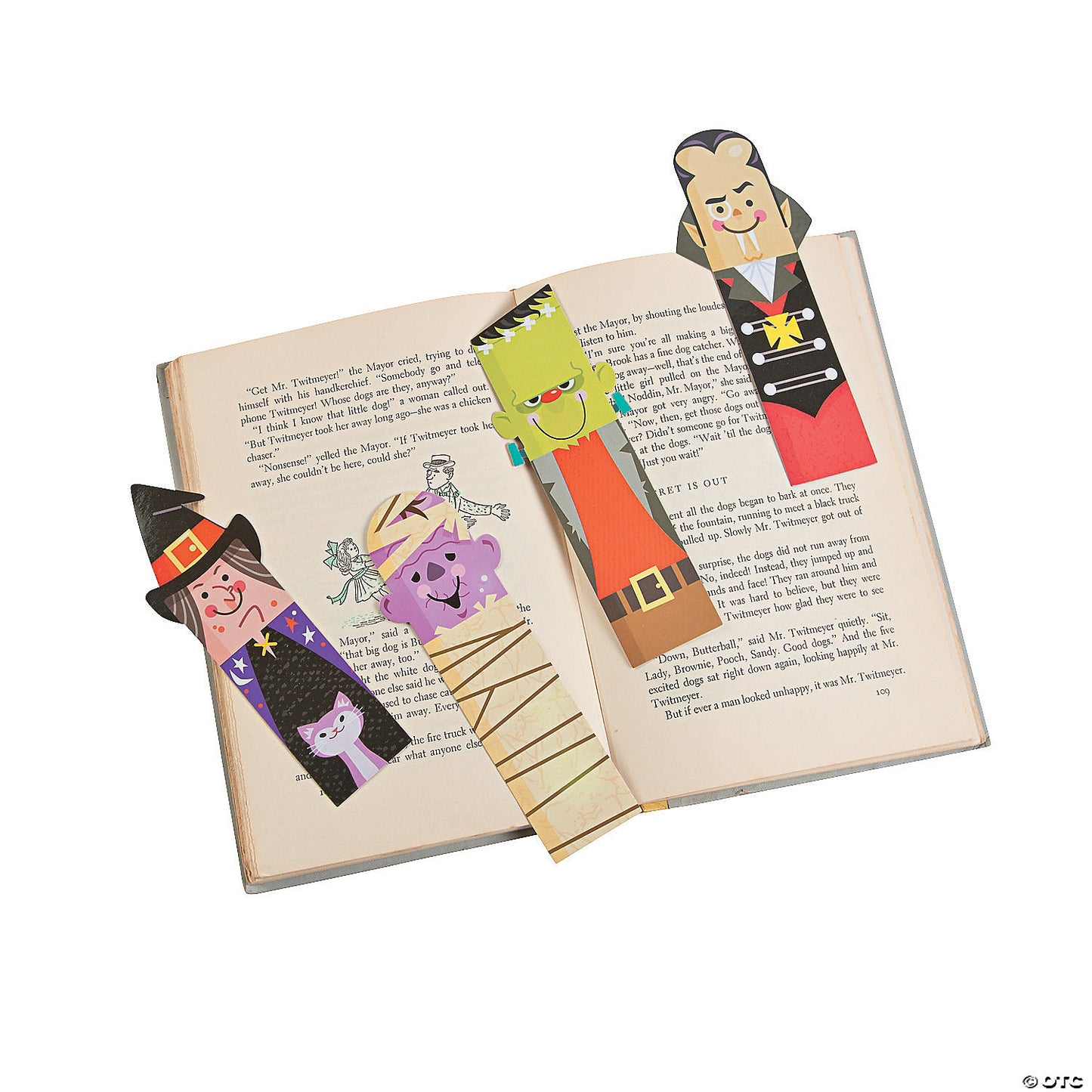 2" x 6" Bulk 48 Pc. Halloween Character Laminated Paper Bookmarks