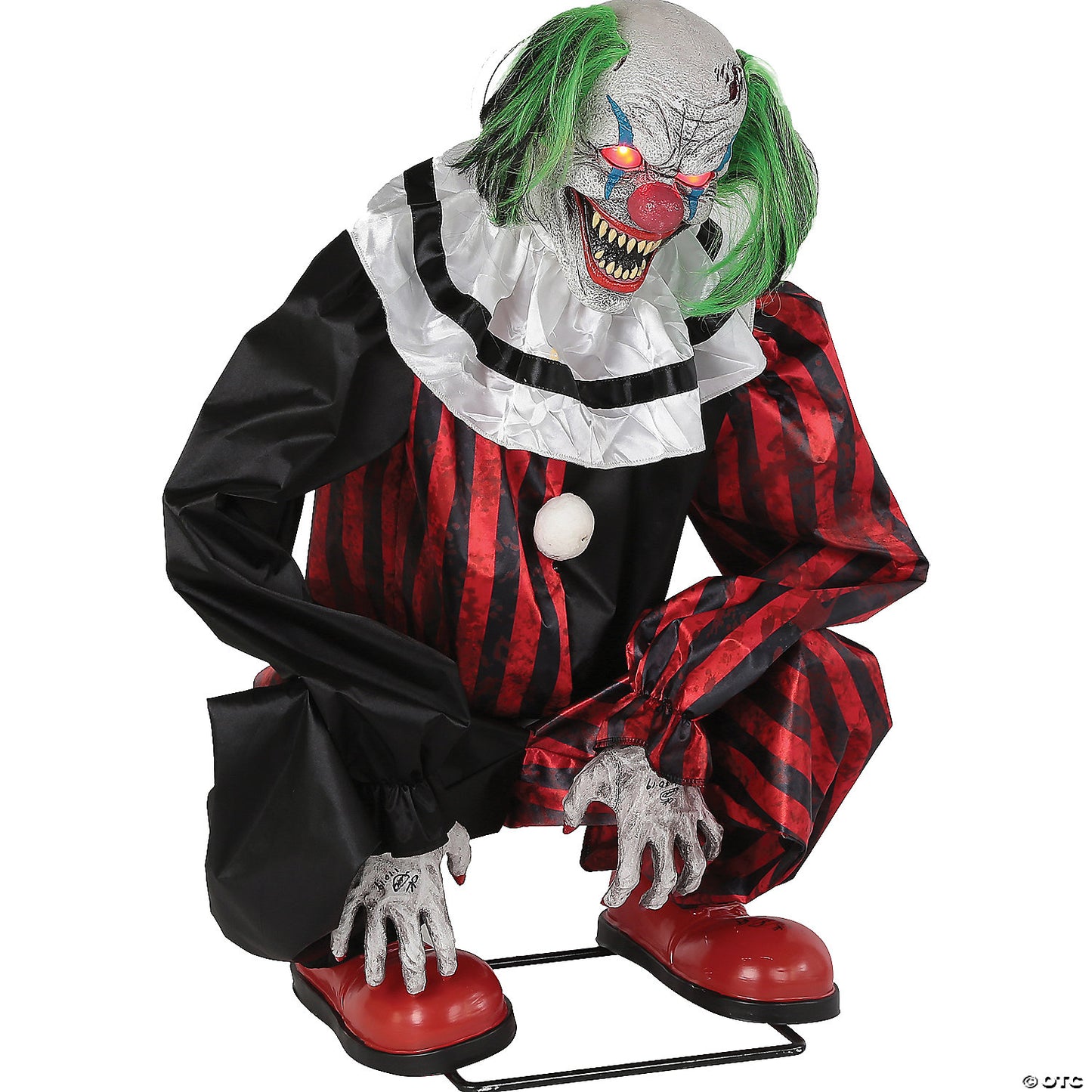 20" Animated Crouching Red Clown Prop | USA Decoration®