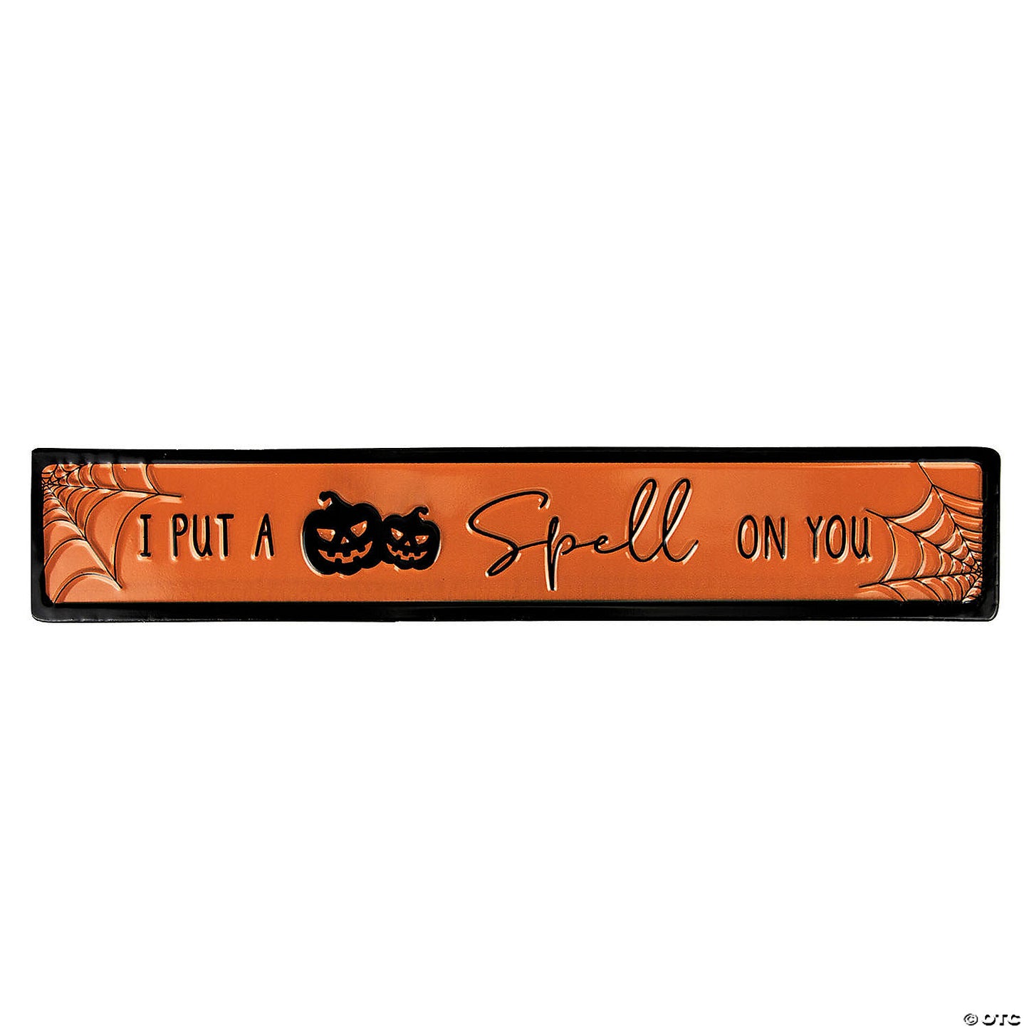 20" Orange and Black "I Put a Spell on You" Halloween Wall Sign | USA Decoration®