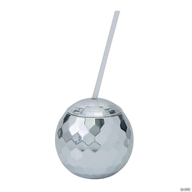 20 oz. Disco Ball-Shaped Reusable BPA-Free Plastic Cups with Lids & Straws - 6 Ct. | USA Decoration®