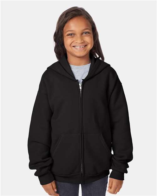 EcoSmart® Youth Full-Zip Hooded Sweatshirt | USA Decoration