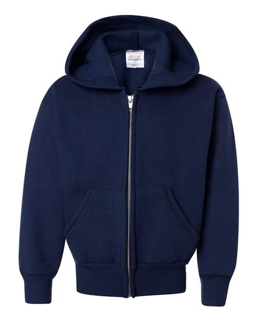 EcoSmart® Youth Full-Zip Hooded Sweatshirt | USA Decoration