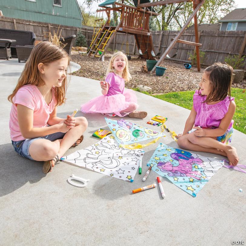 21" x 22" Color Your Own Emoji Face Plastic Kites with Tail - 12 Pc.
