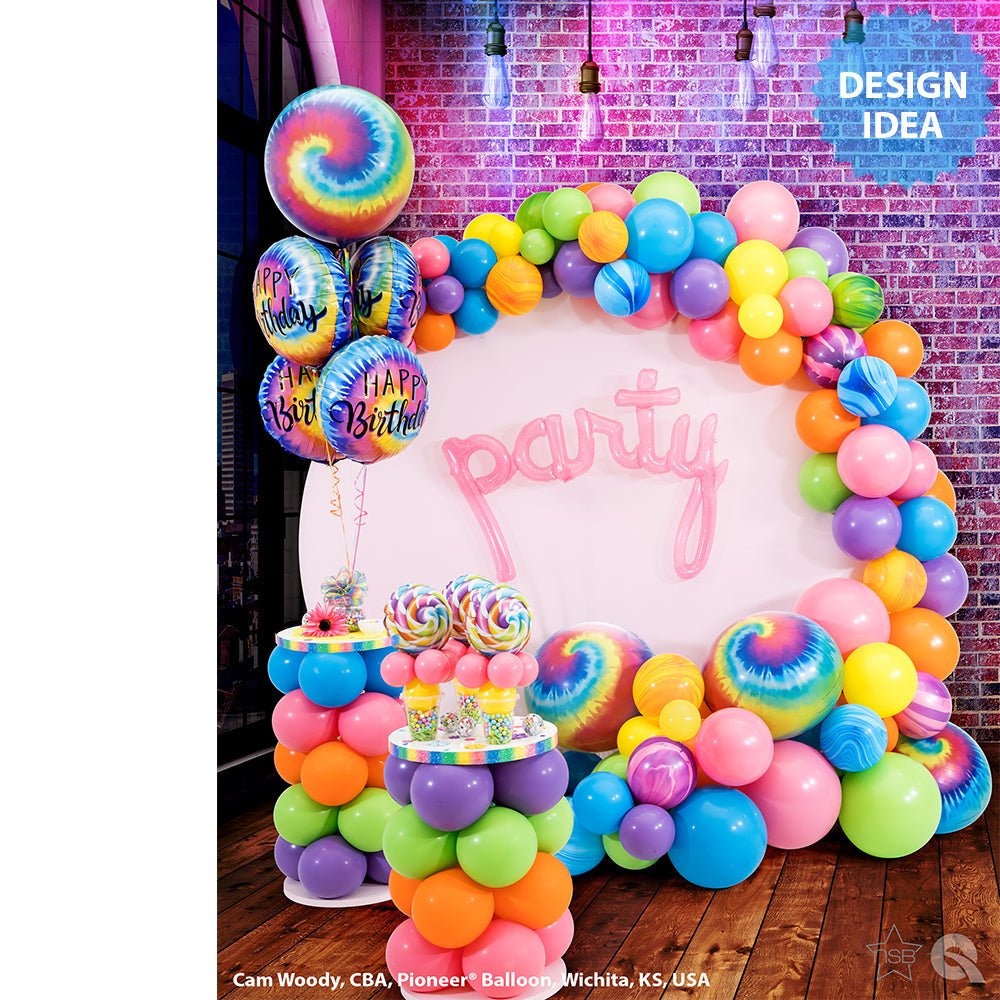 Bubble Balloon Tie Dye Swirls