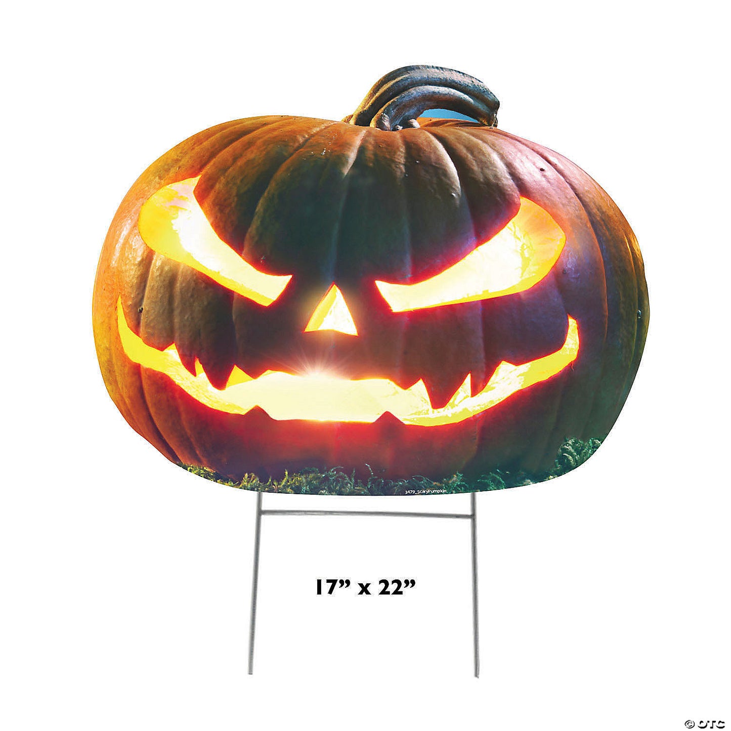 22" x 17" Scary Pumpkin Yard Sign | USA Decoration®