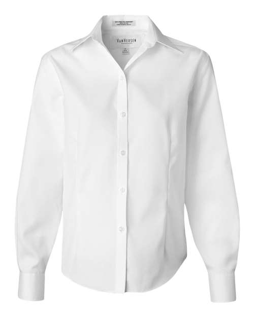Women's Non-Iron Pinpoint Oxford Shirt | USA Decoration