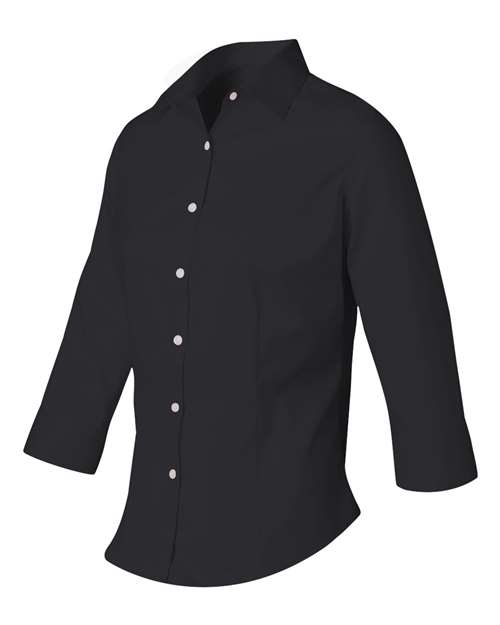 Women's Three-Quarter Sleeve Baby Twill Shirt | USA Decoration