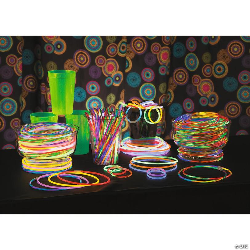 22" Bulk 250 Pc. Bright Color Plastic Glow Necklace Assortment