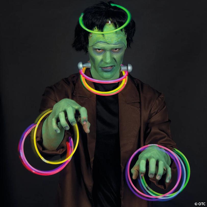 22" Bulk 50 Pc. Premium Solid Color Plastic Breakaway Glow Necklaces