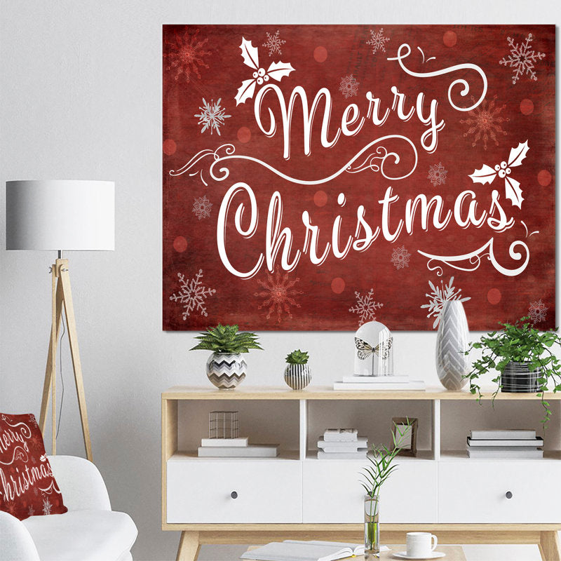 Merry Christmas Season Greetings On Red