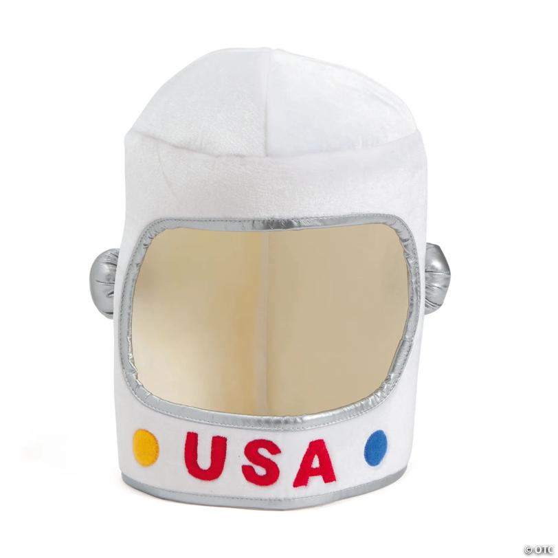 22" circ. White Astronaut USA Polyester Helmet