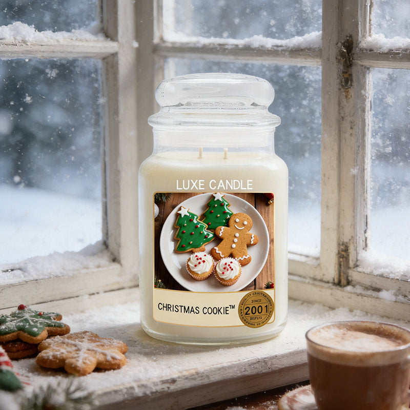 Gingerbread Cookies Scented Tumbler Candle with Ceramic Holder