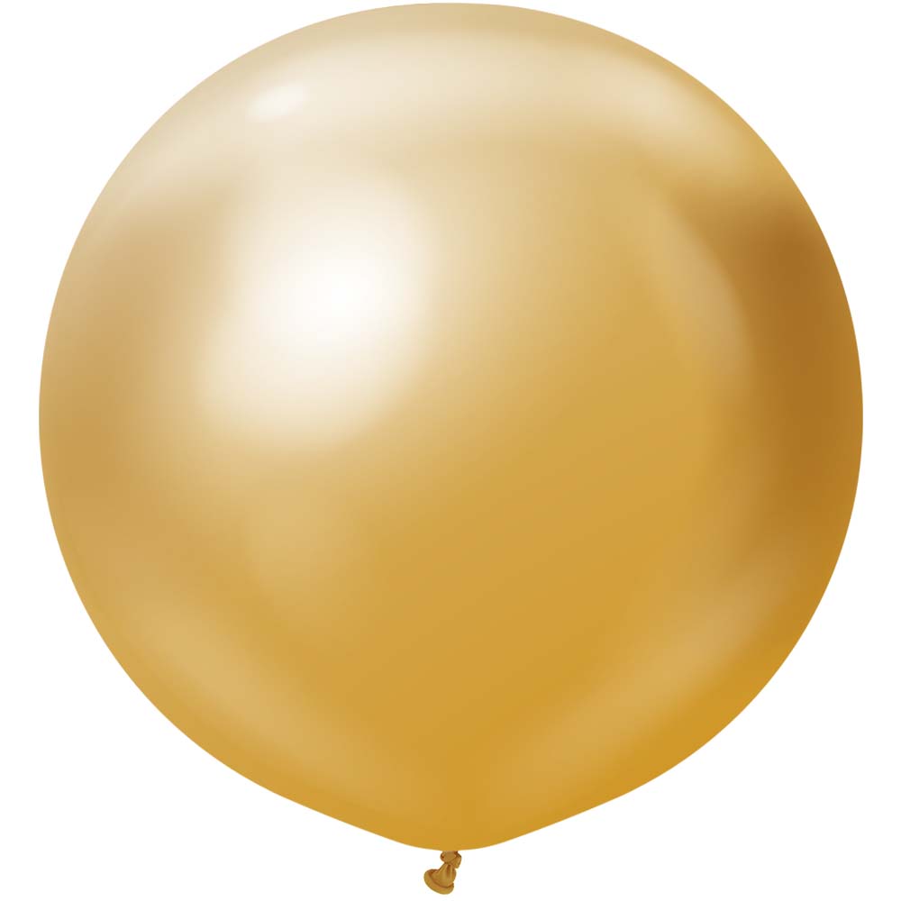 Latex Balloons 24 Inch Kalisan Mirror Gold