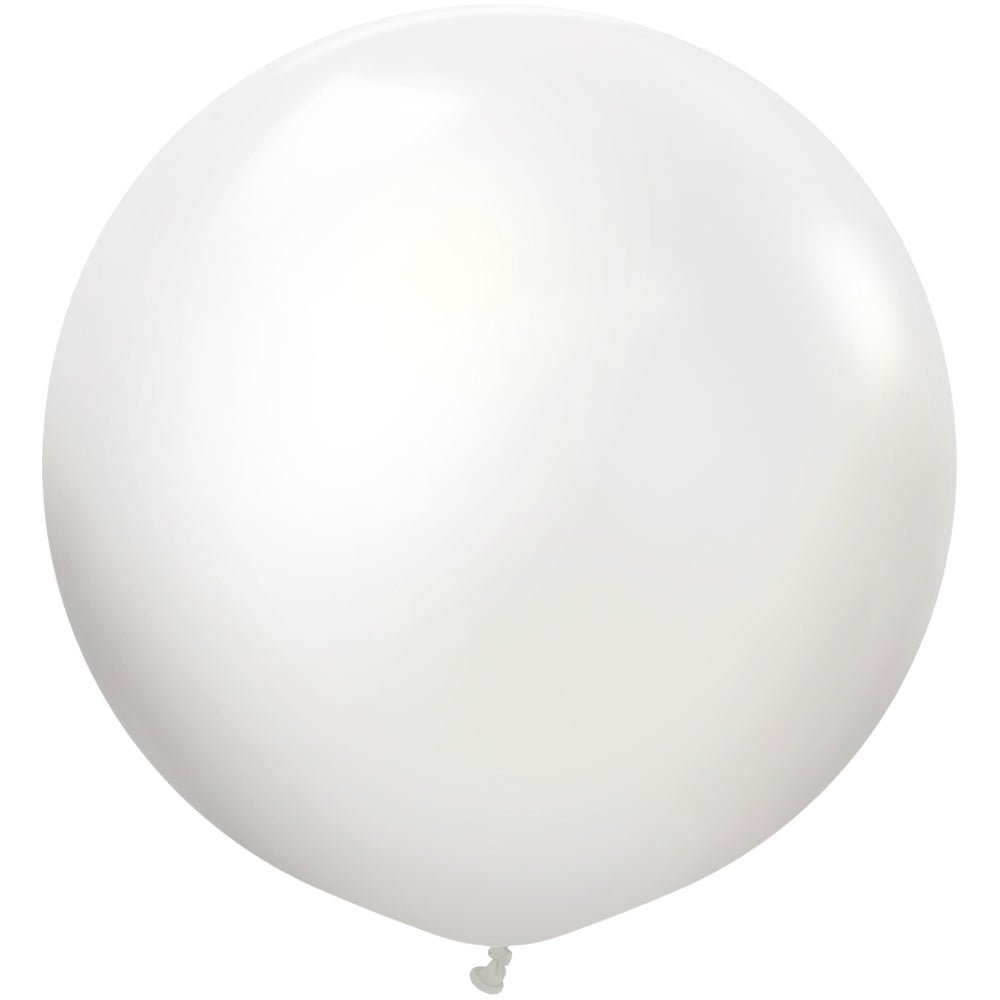 Latex Balloons 24 Inch Kalisan Opaque Satin Snow White